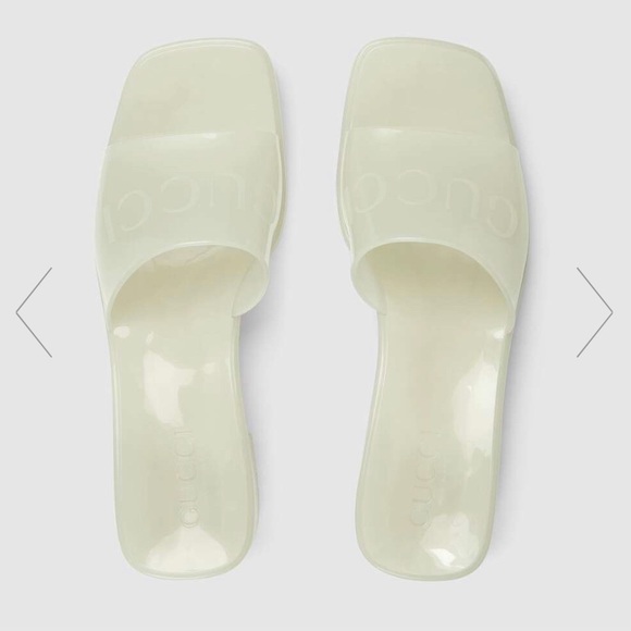 Gucci Shoes - Brand new with box, gucci rubber slides, glow